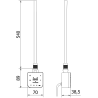 Mexen FA-F elektrická vyhrievacia tyč s Wi-Fi, 600 W, čierna - W953-0600-70