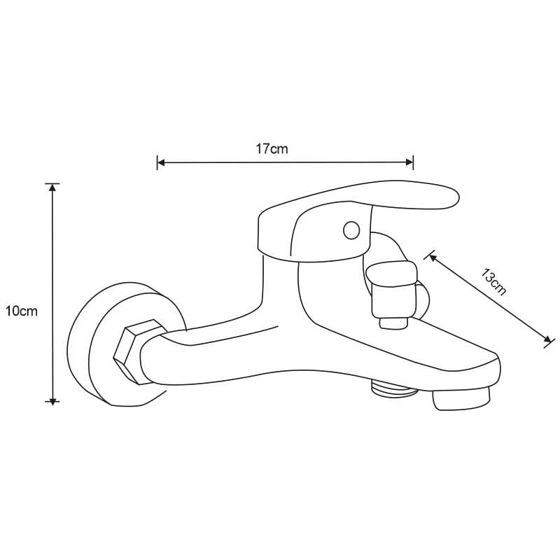 Mexen Erica vaňová batéria, chróm - 746430-00