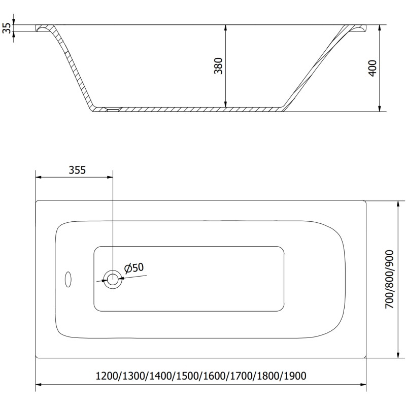 Mexen Vega obdĺžniková vaňa 170 x 70 cm s obložením a 1-krídlovou zástennou 70 cm, čierny vzor fix