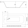 Mexen Vega Obdĺžniková vaňa 180 x 80 cm s krytom a 1-krídlovou zástavou 90 cm, čierny vzor - 550118080X9509007070