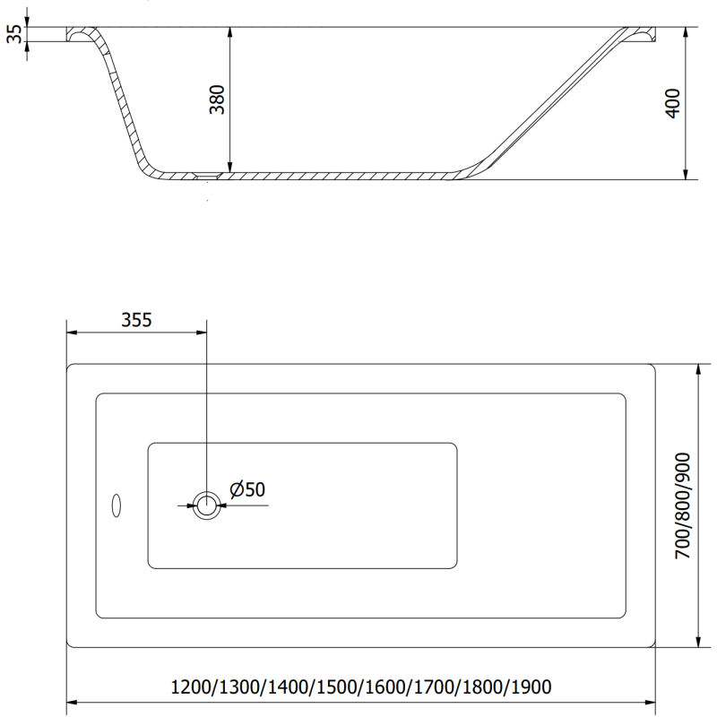 Mexen Cubik obdĺžniková vaňa 170 x 70 cm s krytom a 1-krídlovou zástenou 70 cm, čierny fix vzor - 550317070X9307007077