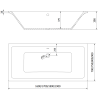 Mexen Cube obdĺžniková vaňa 170 x 80 cm s obkladom, biela - 55051708000X