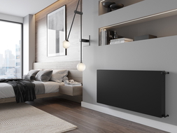 Mexen Flat CF22 radiátor na stenu 600 x 1500 mm, bočné pripojenie, 2374 W, čierny - W422F-060-150-70