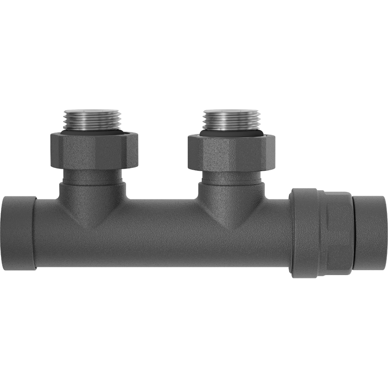 Mexen Uni-Term radiátorový ventil rohový, Duplex, DN50, antracit - W907-000-66