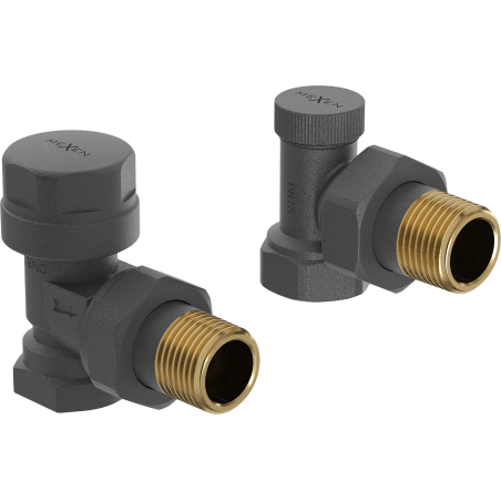 Mexen Uni-Term radiátorové ventily rohové, antracit - W901-000-66