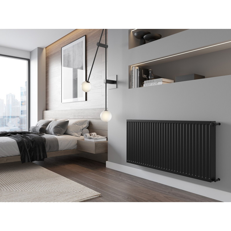 Mexen C22 doskový radiátor 500 x 2600 mm, bočné pripojenie, 3704 W, čierny - W422-050-260-70