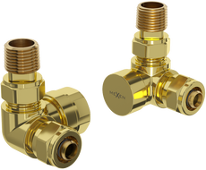 Mexen Uni-Term radiátorové ventily osové, zlaté - W903-000-50