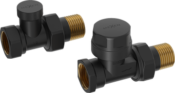 Mexen Uni-Term priamy radiátorový ventil, čierny - W902-000-70