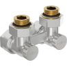 Mexen radiátorový ventil pre dvojrúrkový systém DN50, rohový 1/2"x16 mm, nikel - W911-016-01