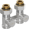 Mexen radiátorový ventil dvojrúrkový DN50, priamy 1/2"x3/4", nikel  - W912-012-01