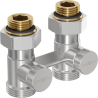 Mexen radiátorový ventil dvojrúrový DN50, priamy 1/2"x3/4", nikel - W912-012-01