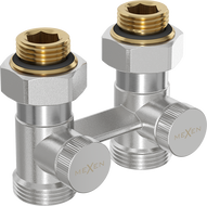 Mexen radiátorový ventil dvojrúrkový DN50, priamy 1/2"x3/4", nikel  - W912-012-01