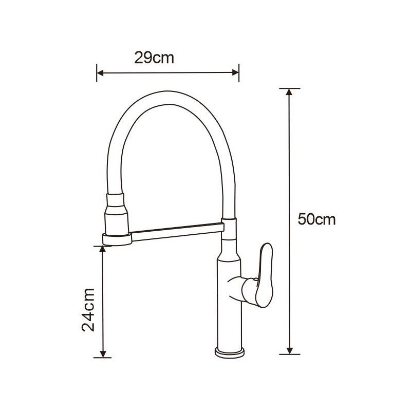 Mexen Edna kuchynská batéria, čierna - 672900-70