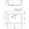 Mexen Oscar granitový drez s 1 komorou 580 x 490 mm, čierny škvrnitý, sifón zlatý - 6519581000-76-G