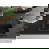 Mexen Oscar žulový kuchynský drez 1-komorový 580 x 490 mm, čierny/zlatý metalický, čierny sifón - 6519581000-75-B