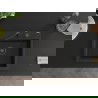 Mexen Oscar žulový kuchynský drez 1-komorový 580 x 490 mm, čierny/zlatý metalický, čierny sifón - 6519581000-75-B