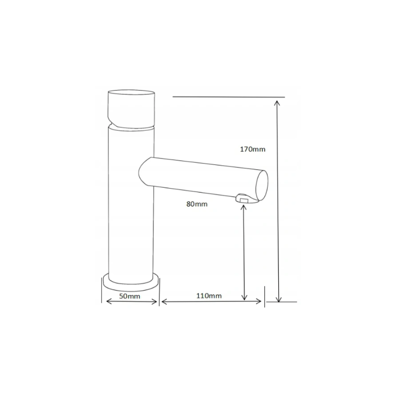 Mexen Elba One umývadlová batéria, čierna/zlatá - 74101-75