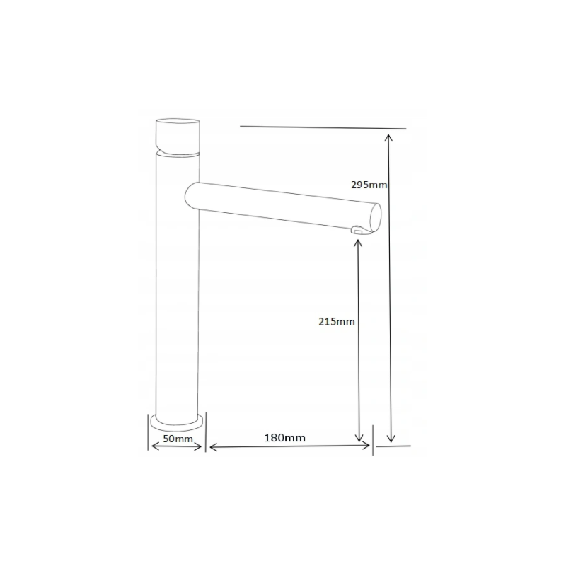 Mexen Elba One vysoká umývadlová batéria, čierna/chróm - 74111-77