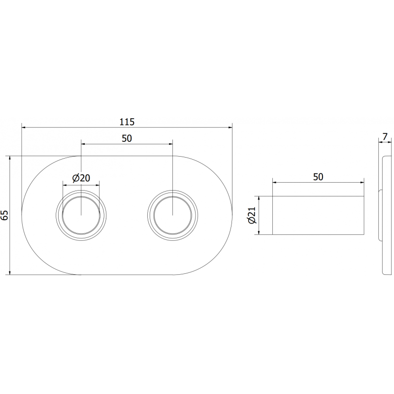 Mexen Uni-Term R dvojitá maskovacia sada na radiátor, biela - W905-000-20