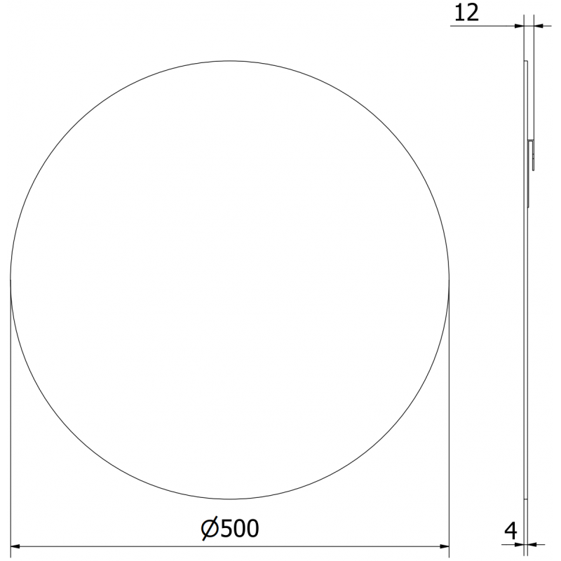 Mexen Alto okrúhle kúpeľňové zrkadlo 50 cm - 9853-050-050-000-00