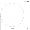 Mexen Alto okrúhle kúpeľňové zrkadlo 50 cm - 9853-050-050-000-00