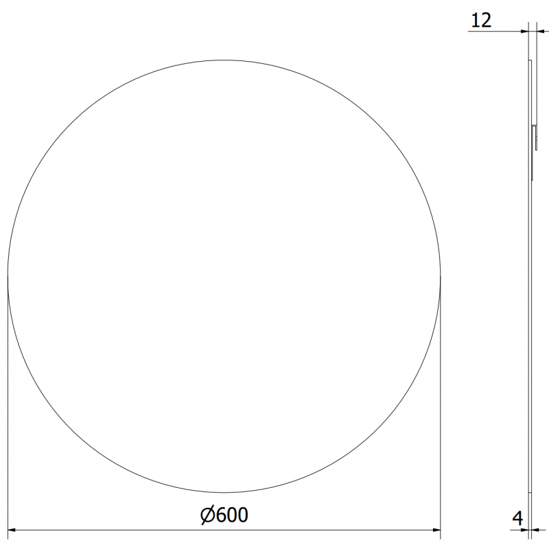 Mexen Alto okrúhle kúpeľňové zrkadlo 60 cm - 9853-060-060-000-00