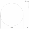 Mexen Alto okrúhle kúpeľňové zrkadlo 60 cm - 9853-060-060-000-00