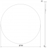 Mexen Alto okrúhle kúpeľňové zrkadlo 70 cm - 9853-070-070-000-00