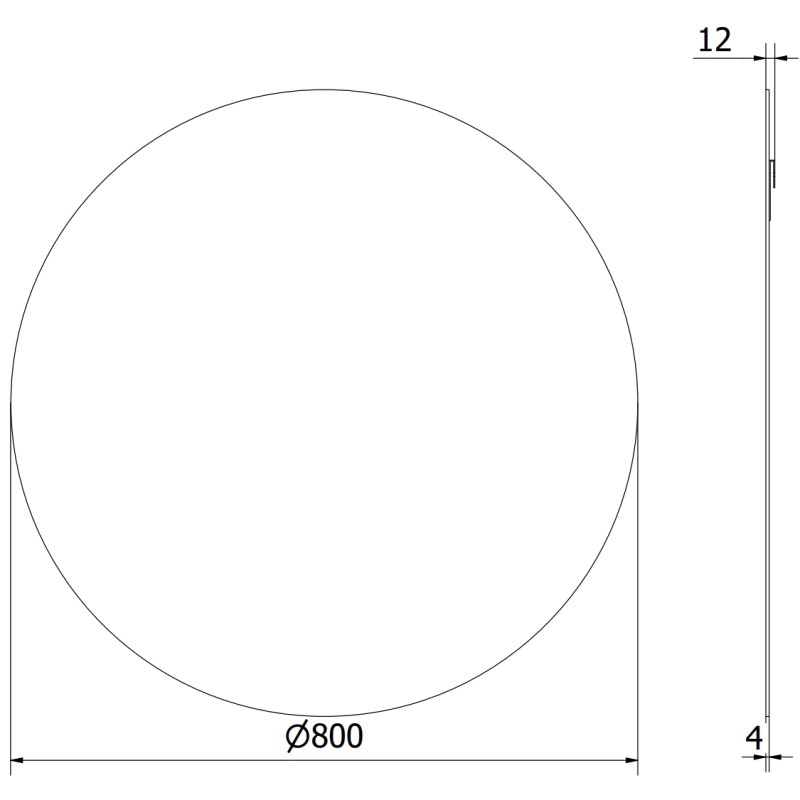 Mexen Alto okrúhle kúpeľňové zrkadlo 80 cm - 9853-080-080-000-00