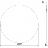Mexen Alto okrúhle kúpeľňové zrkadlo 80 cm - 9853-080-080-000-00