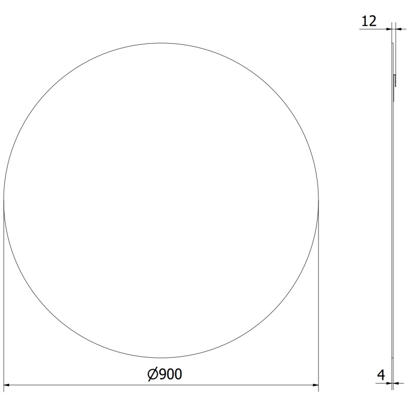 Mexen Alto Kruhové kúpeľňové zrkadlo 90 cm - 9853-090-090-000-00