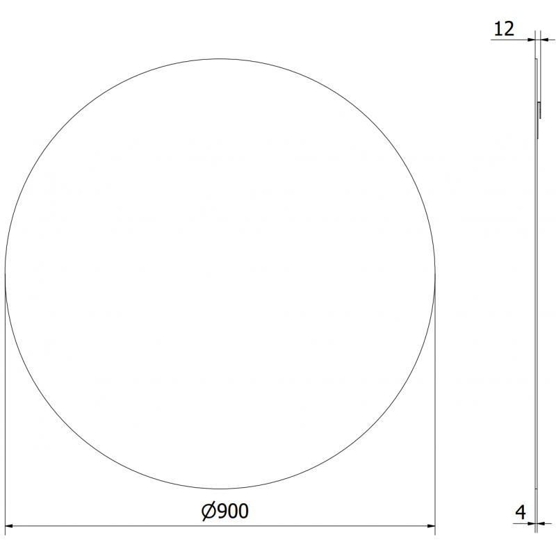 Mexen Alto okrúhle kúpeľňové zrkadlo 90 cm - 9853-090-090-000-00