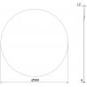 Mexen Alto okrúhle kúpeľňové zrkadlo 90 cm - 9853-090-090-000-00