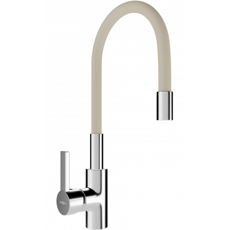Mexen Flex kuchynská batéria, chrómová/béžová - 670900-09
