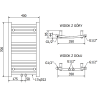 Mexen Ares kúpeľňový radiátor 700 x 400 mm, 240 W, antracit - W102-0700-400-00-66