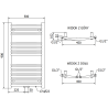 Mexen Ares radiátor kúpeľňový 900 x 500 mm, 372 W, antracit - W102-0900-500-00-66