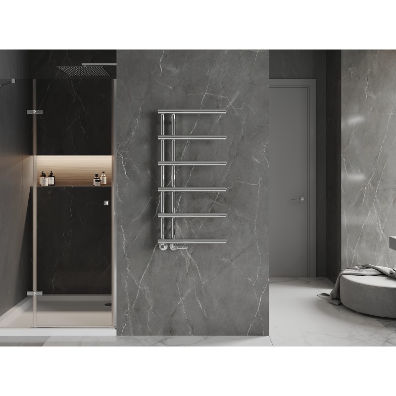 Mexen Jukon dekoratívny kúpeľňový radiátor 988 x 500 mm, 246 W, chróm - W116-0988-500-00-01