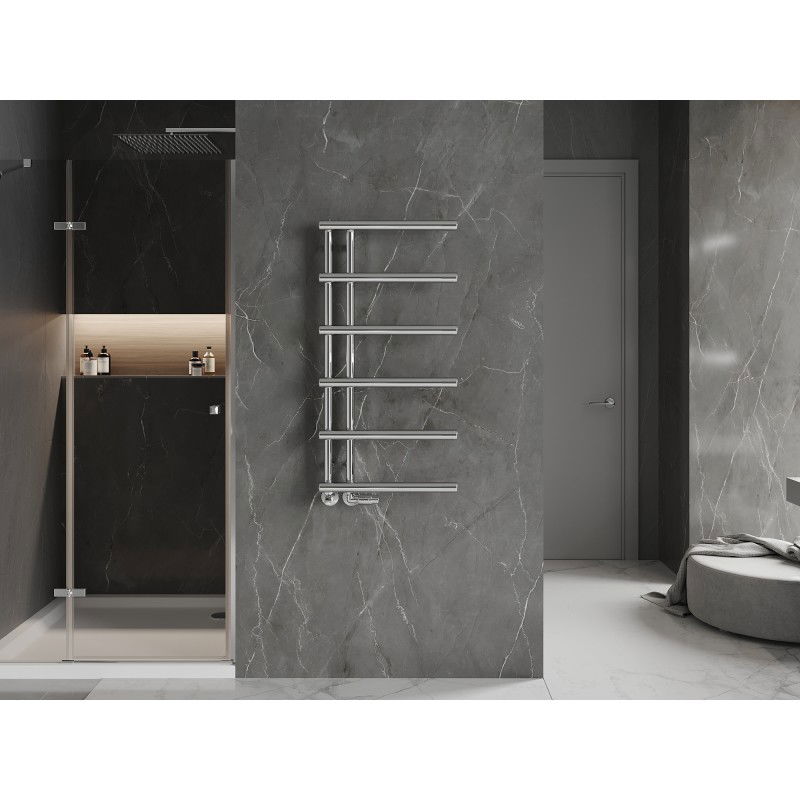 Mexen Jukon ozdobný kúpeľňový radiátor 988 x 500 mm, 246 W, chróm - W116-0988-500-00-01