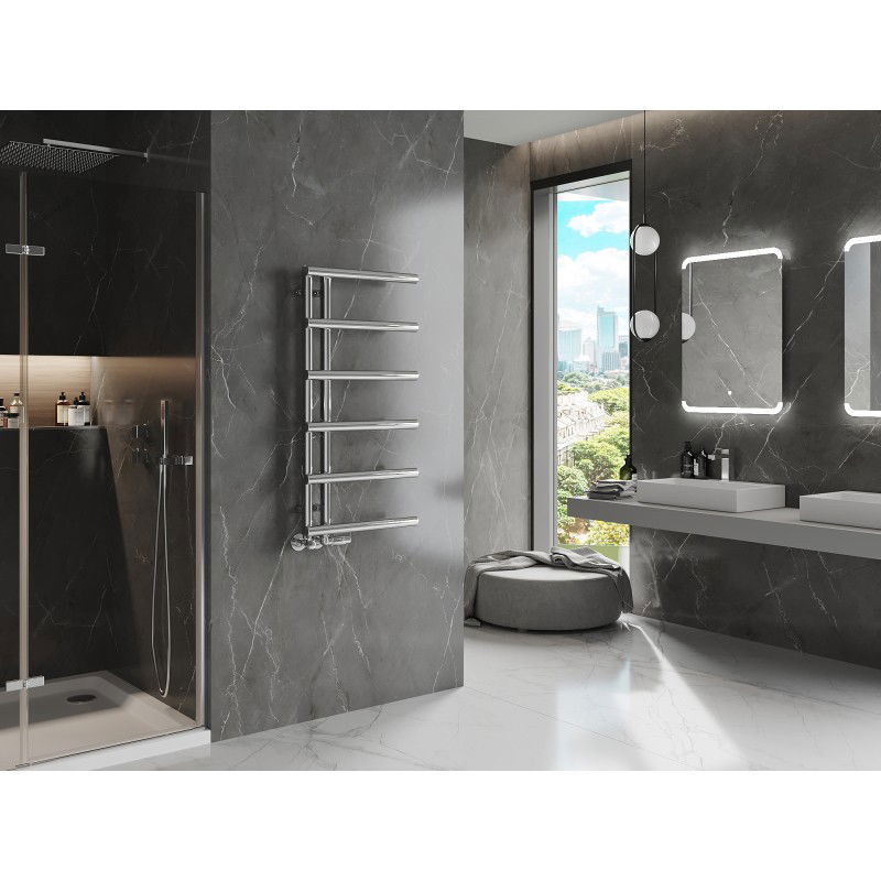 Mexen Jukon ozdobný kúpeľňový radiátor 988 x 500 mm, 246 W, chróm - W116-0988-500-00-01