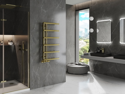 Mexen Jukon dekoratívny kúpeľňový radiátor 988 x 500 mm, 246 W, zlatý - W116-0988-500-00-50