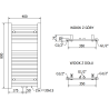 Mexen Hades kúpeľňový radiátor 800 x 400 mm, 320 W, antracit - W104-0800-400-00-66