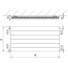 Mexen Line CL11 panelový radiátor 500 x 1800 mm, bočné pripojenie, 1228 W, čierny - W411L-050-180-70