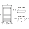 Mexen Mars kúpeľňový radiátor 700 x 400 mm, 238 W, antracit - W110-0700-400-00-66