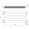 Mexen Line CVL22 radiátor panelový 900 x 2000 mm, dolní připojení, 4399 W, černý - W622L-090-200-70