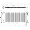 Mexen CC21 radiátor doskový 300 x 800 mm, pripojenie dolné stredné, 589 W, biela - W6C21-030-080-00