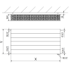 Mexen Line CVL33 radiátor panelový 600 x 600 mm, dolné pripojenie, 1320 W, čierny - W633L-060-060-70