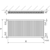 Mexen CV21 radiátor panelový 300 x 800 mm, dolní připojení, 589 W, černý - W621-030-080-70