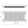 Mexen CC22 radiatorový panel 300 x 700 mm, dolné stredné pripojenie, 653 W, biela - W6C22-030-070-00