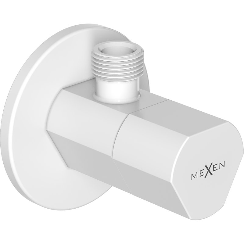 Mexen T rohový ventil k batérii 1/2"x3/8", biely - 79973-20