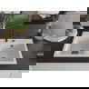 Mexen Hektor žulový drez 2-komorový 800 x 480 mm, biely, čierny sifón - 6521802000-20-B